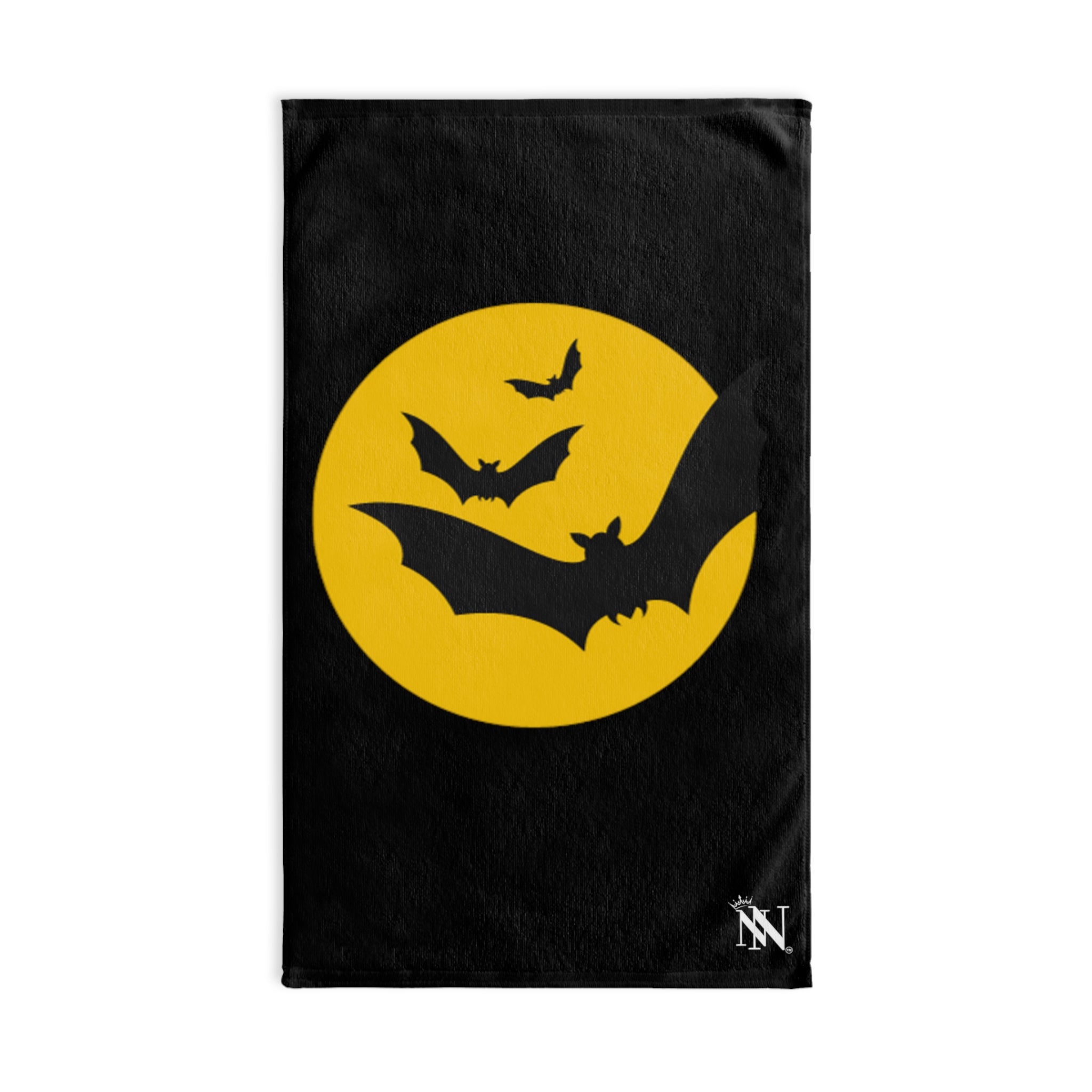 Yellow Moon Bats Black | Sexy Gifts for Boyfriend, Funny Towel Romantic Gift for Wedding Couple Fiance First Year 2nd Anniversary Valentines, Party Gag Gifts, Joke Humor Cloth for Husband Men BF NECTAR NAPKINS