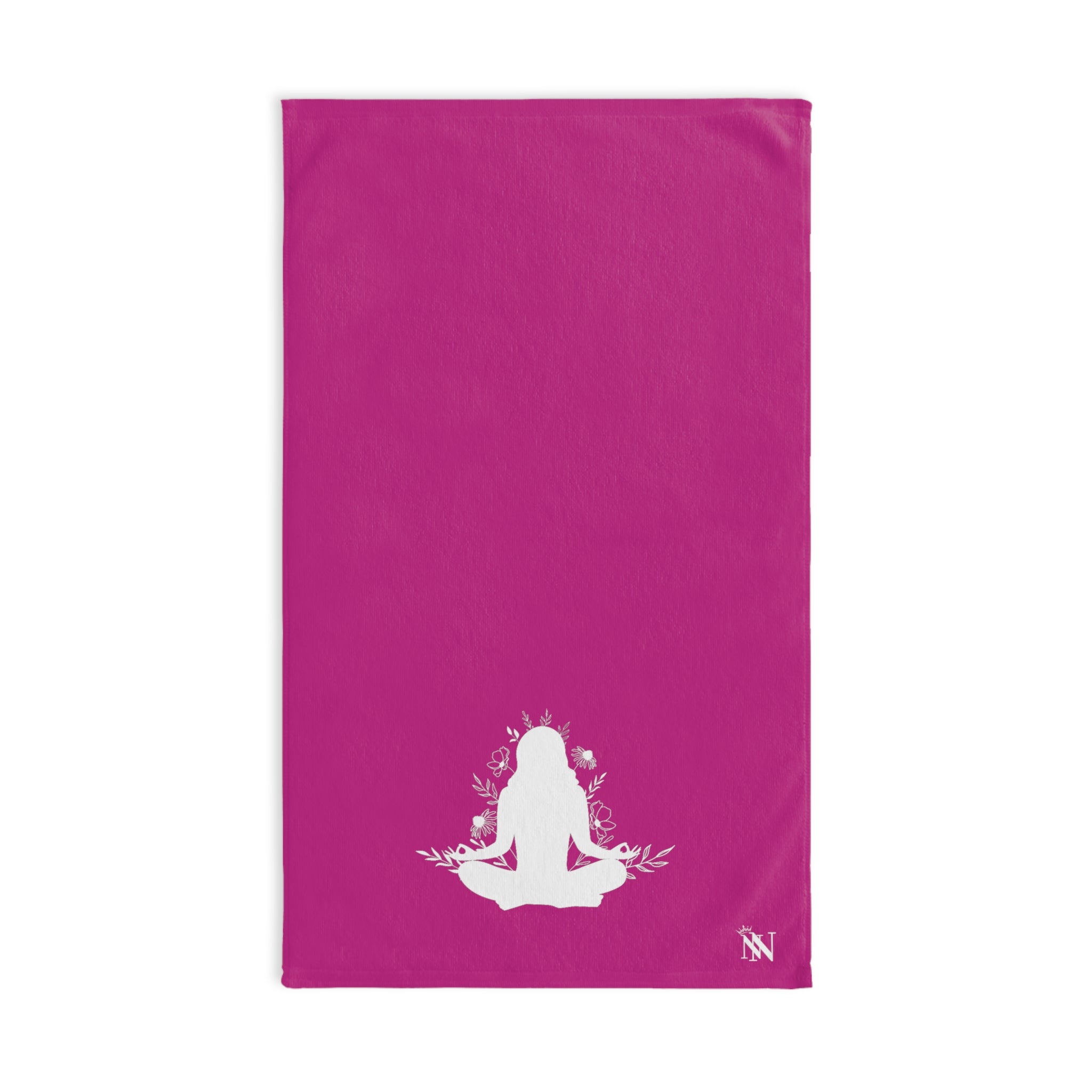 Yoga Seated Med  Fuscia | Funny Gifts for Men - Gifts for Him - Birthday Gifts for Men, Him, Husband, Boyfriend, New Couple Gifts, Fathers & Valentines Day Gifts, Hand Towels NECTAR NAPKINS