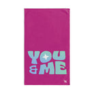 You Me Together Fuscia | Funny Gifts for Men - Gifts for Him - Birthday Gifts for Men, Him, Husband, Boyfriend, New Couple Gifts, Fathers & Valentines Day Gifts, Hand Towels NECTAR NAPKINS