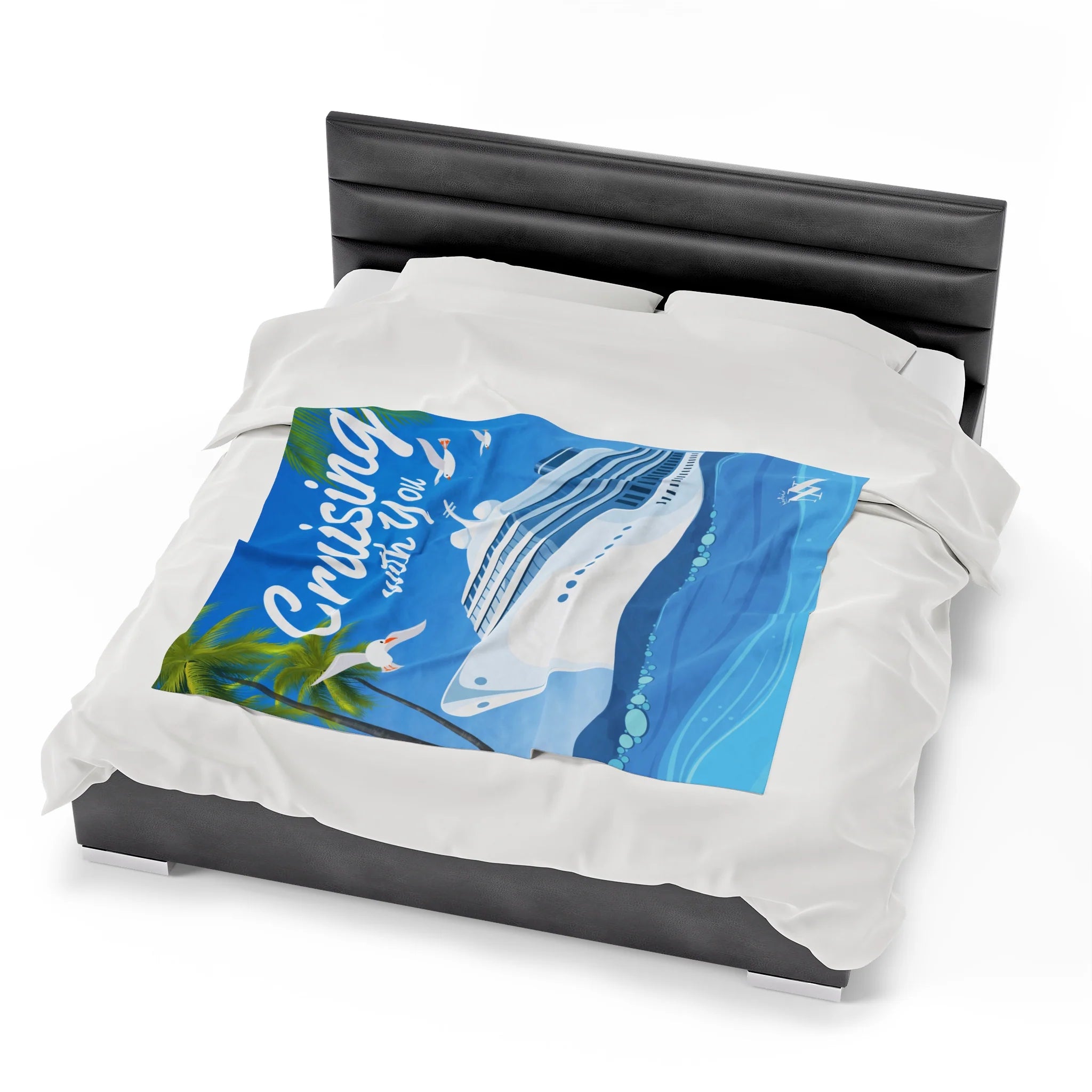 Cruising with You vacation beach blanket