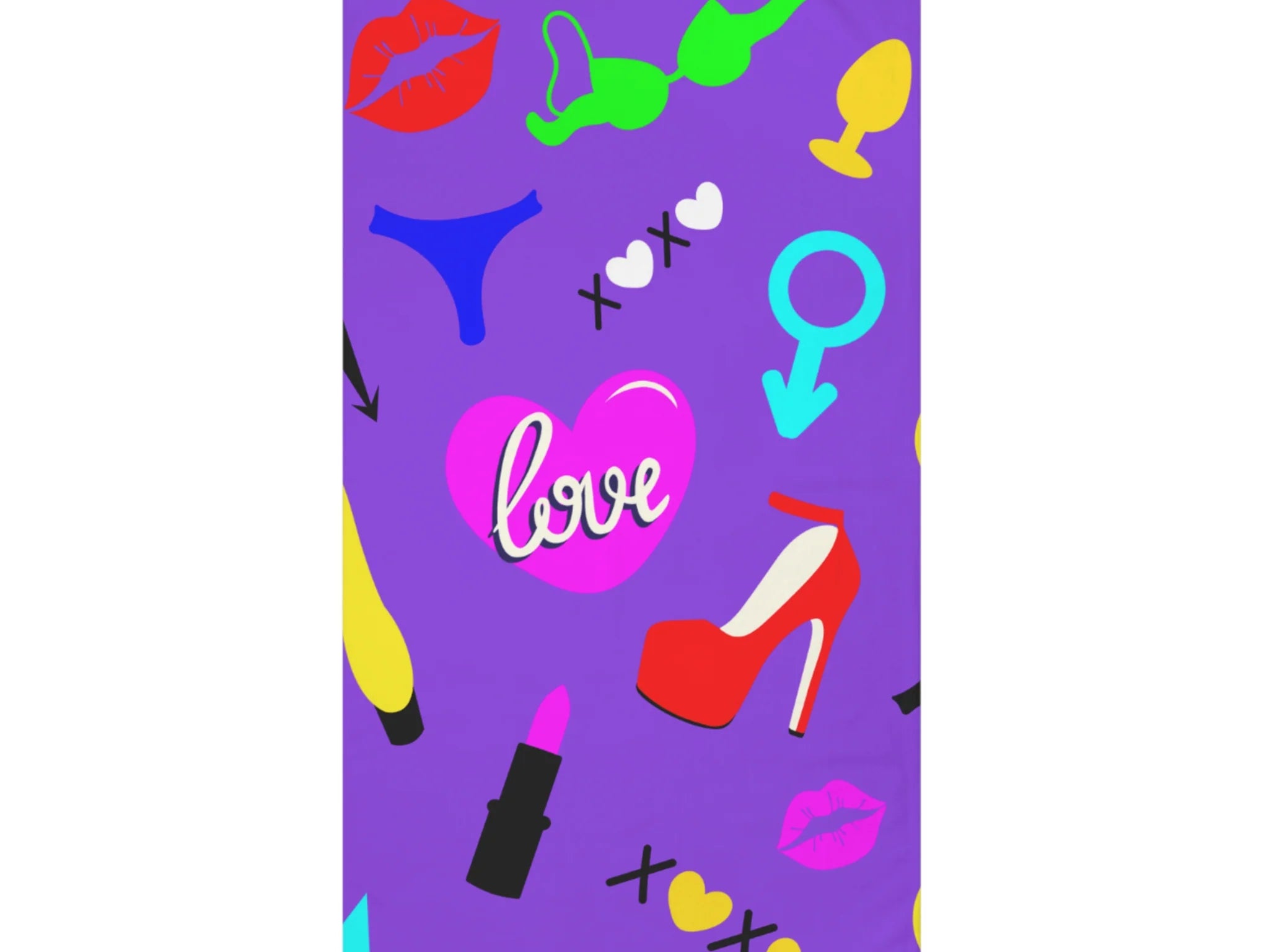Sex toy vibes towel vibrant colors